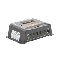 Controlador Solar de Carga y Descarga PWM 12/24V 20A con Display, Parámetros Configurables