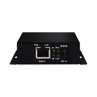 Inyector PoE Extenido Industrial / PoE 802.3 af/at Hasta 30W / Conexión plug and play / Alcance de hasta 250 metros / Aplicaciones CCTV / Alimentación PoE af/at o Vcc 37-57 Vcc