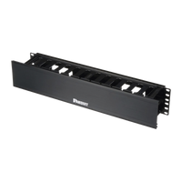 Organizador de Cables Horizontal PatchLink, Sencillo (Solo Frontal), Con Tapa Extendida, Para Rack de 19in, 2UR