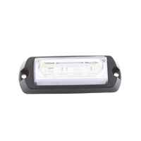 Luz Auxiliar Ultra Brillante de 8 LED, color Ámbar / Claro , con mica transparente.