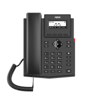 Teléfono IP empresarial para 2 lineas SIP con pantalla LCD,  Puertos Gigabit, Códec Opus, conferencia de 6 vías, PoE.