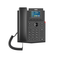 Teléfono IP empresarial para 4 líneas SIP con pantalla LCD de 2.4 pulgadas a color, Opus y conferencia de 3 vías, PoE.