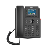 Teléfono IP Wi-Fi empresarial para 4 líneas SIP con pantalla LCD de 2.4 pulgadas a color, Opus y conferencia de 3 vías, PoE.