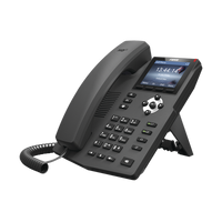 Teléfono IP empresarial para 2 lineas SIP con pantalla LCD de 2.8 pulgadas a color, puertos Gigabit y conferencia de 3 vías, PoE