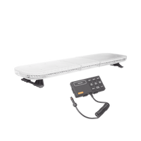 Barra de luces de 47" rojo/azul, 88 LED, con control de tráfico en color ámbar, ideal para equipar unidades de seguridad publica