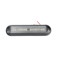 Luz Auxiliar, Ultra Brillante, IP67, 18 LEDs, Tricolor, Color Rojo/Claro/Azul, con mica transparente y bisel negro