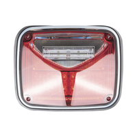 Luz de advertencia de 8 X 6", Color Rojo, Con Luz de Trabajo Clara, Ideal para Ambulancias