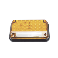 Luz de Advertencia de 7X4", Color Ambar, Con Luz de Trabajo, Ideal para Ambulancias