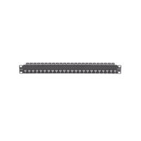Patch Panel Z-Max de 24 Puertos, Blindado, Precargado con Jacks Categoría 6A, Plano, 1UR