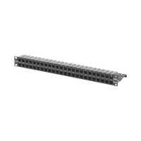 Patch Panel Z-Max de 48 Puertos, Blindado, Precargado con Jacks Categoría 6A, Plano, 1UR