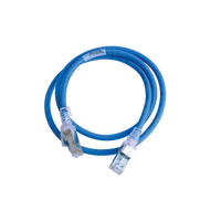 Patch Cord Z-MAX Cat6A S/FTP, CM/LS0H, 0.91 Metros (3 Pies), Color Azul, Versión Bulk (Sin Empaque Individual)