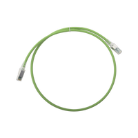 Patch Cord Z-MAX Cat6A S/FTP, CM/LS0H, 0.91 metros (3 pies), Color Verde, Versión Bulk (Sin Empaque Individual)