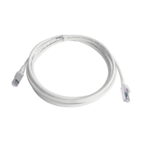 Patch Cord Z-MAX Cat6A S/FTP, CM/LS0H, 3.05 Metros (10 Pies), Color Blanco, Versión Bulk (Sin Empaque Individual)
