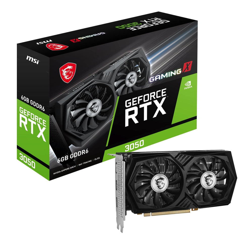 Tarjeta de Video MSI NVIDIA RTX 3050 GAMING X 6G 6GB GDDR6 - Negra