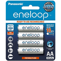 Batería Recargable AA 1.2V ENELOOP / Ni-HM / Paquete de 4 Baterías