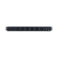 PDU Básico de Montaje en Rack, Con 10 Salidas NEMA 5-15R y Protección Contra Sobretensiones,  Enchufe de Entrada NEMA 5-15P, de 19in, 1UR, 15 Amp, 120 Vca