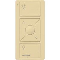Control Pico inalámbrico de 3 botones con subir/bajar intensidad, color marfil, para Caseta, RA2 Select, RadioRA2 y Vive