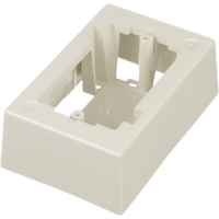 Caja de Pared Superficial, Uso Universal con Placas de Pared, Con Cinta Adhesiva, Color Blanco Mate