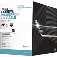 Bobina de Cable UTP Cat6 para Exterior en Color Blanco / 305 Metros (1000 Pies) / Certificada UL / Sin Blindaje