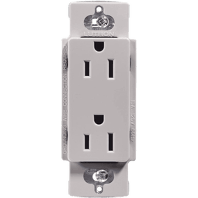 Contacto dúplex de pared 15 A / 125 V, línea Claro, para instalaciones residenciales y comerciales