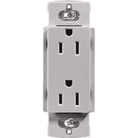 Contacto dúplex de pared 15 A / 125 V, línea Claro, para instalaciones residenciales y comerciales