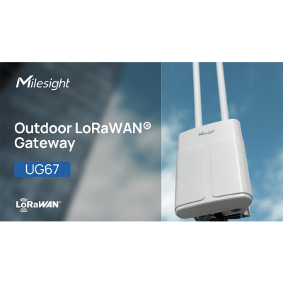 Gateway LoRaWAN para Exterior / 8 Canales / IP67 / 4G LTE / GNSS / PoE / Alcance 15 km