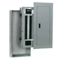 Tablero de alumbrado P1, 18 circuitos, Barras en aluminio 250 AMP, Frente de sobreponer, Sin zapatas principales.