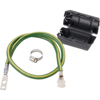 KIT de Tierra Física de Cable Blindado 6 AWG. Color Verde / Amarillo con Terminación en Extremos.