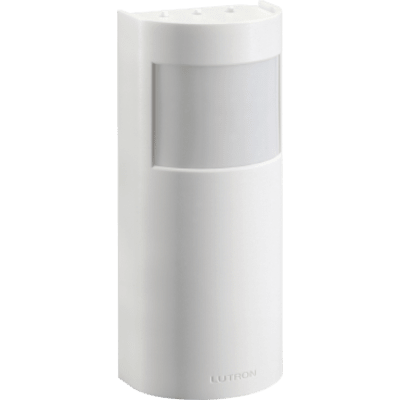 Sensor de ocupación y vacancia inalámbrico de esquina, PIR 90°, cobertura hasta 232.3 m² y alcance de 15.2 m, a batería, compatible con RadioRA 2, RA2 Select, RadioRA 3 y Vive