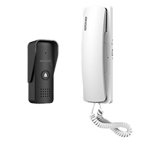 Kit de Audioportero Analógico a 2 Hilos / Apertura de 2 Puertas / Diferentes Tonos y Volúmenes de Timbre / Protección IP55