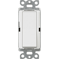 Apagador de Pared Claro de 3 Vías Tipo Paleta, 15 a, 120 / 277 V, para Cargas Generales de Iluminación y Motores, Color Blanco Brillante
