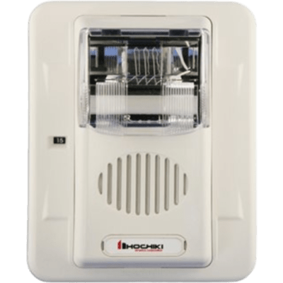 Sirena Estrobo, 24 Vcd, Multi-Candela 15 hasta 110 cd, Montaje En Pared, Color Blanco, Serie HEC3 (0500-06030)