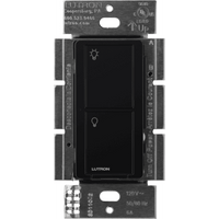 Interruptor de pared inalámbrico on/off de 2 botones, 5 A para LED/CFL, voltaje dual 120/277 V sin cable neutro, compatible con control Pico y sensores Radio Powr Savr