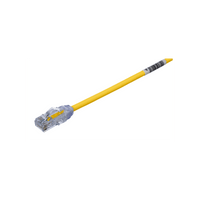 Cable de Parcheo UTP Cat6A, CM/LSZH, Diámetro Reducido (28AWG), Color Amarillo, 4.57 Metros (15 Pies)