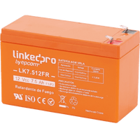12V Backup Battery | 7.5 Ah | AGM | UL94-V0 Flame Retardant Certified | Specialized for Electronic Security | UPS | Emergency Systems | 5-year service life | F1 terminals + F2 adapter