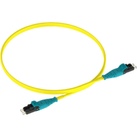 Jumper de Fibra Optica Monomodo 9/125 OS2, LC-LC Duplex Push Pull, OFNR (Riser), Color Amarillo, 3 Metros (9.84 Pies)