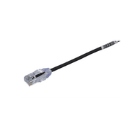Cable de Parcheo UTP Cat6A, CM/LSZH, Diámetro Reducido (28AWG), Color Negro, 0.30 Metros (1 Pie)