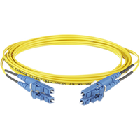 Jumper de Fibra Optica Monomodo 9/125 OS2, LC-LC Duplex, OFNR (Riser), Color Amarillo, 5 Metros (16.40 Pies)