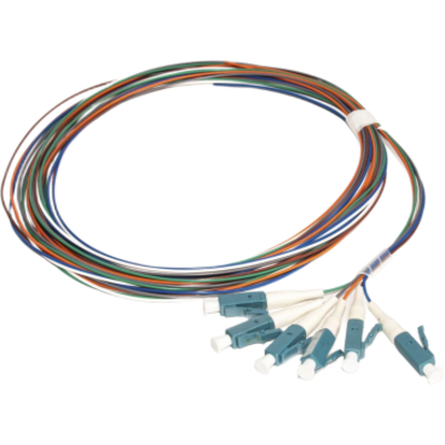 Kit de 6 Pigtails con Conector LC, Multimodo 50/125 OM4, 900um, de 1 Metro (3.28 Pies)