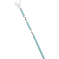 Bobina de Cable Blindado SF/UTP Categoría 6A, Uso Industrial con Resistencia al Aceite y Rayos UV, Multifilar 24/7 (Flexible), Color Azul Cerceta, Bobina de 305 Metros (1000 Pies)