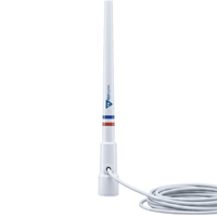 Antena Marina VHF / Fibra de Vidrio / 156-163 MHz / 6.5 dBi / Cable 10 m (32.8 ft) / PL-259 / Exterior IP67