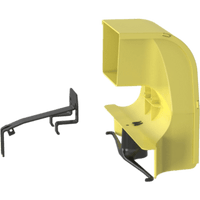 Bajada Para Canaleta FiberRunner™, Uso con Medidas 4x4, 6X4, 12X4, o 24X12, Con Reducción a 4X4, Color Amarillo