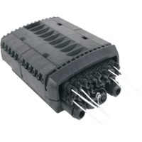 Caja de Distribución de Fibra Óptica para 24 Empalmes con 16 Acopladores SC/APC. Enterrado Directo, IP68, Splitter 1x16 Incluido con Conectores SC/APC
