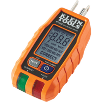 Probador de Tomacorrientes con Interruptor de Falla a Tierra (GFCI) con pantalla LCD.