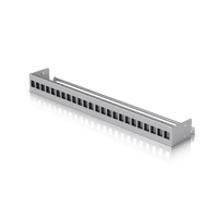 UACC Rack Patch Panel Blank 24 Puertos - Panel Patch Keystone 1U con Barra de Gestión de Cables y Estética Uniforme