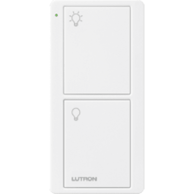Control remoto inalámbrico Pico de 2 botones para encender y apagar luces, usable como control de mano o de pared, compatible con Caseta Wireless, RadioRA 2 y HomeWorks QS
