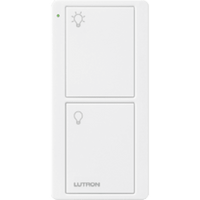 Control remoto inalámbrico Pico de 2 botones para encender y apagar luces, usable como control de mano o de pared, compatible con Caseta Wireless, RadioRA 2 y HomeWorks QS