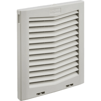 Rejilla de Escape Para Ventilador con Filtro HG, Protección IP54, Compatible con Ventiladores HF10 de 10 in, De Plástico, Color Gris Claro
