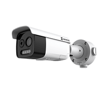 (HIKMICRO) Cámara Bala IP Bi-Espectral  / Térmica (256 X 192 / 3.6 mm) + Óptica (5 MP / 4.3 mm) / GUANLAN AI / Detección Térmica de Incendios y Humos / Medición de Temperatura -20°