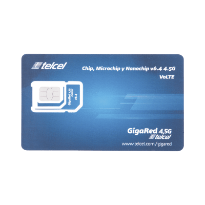 SIM SYSCOM 2 GB mensual para dispositivos móviles 3G/4G (Telcel) 1 año de servicio (solo datos)